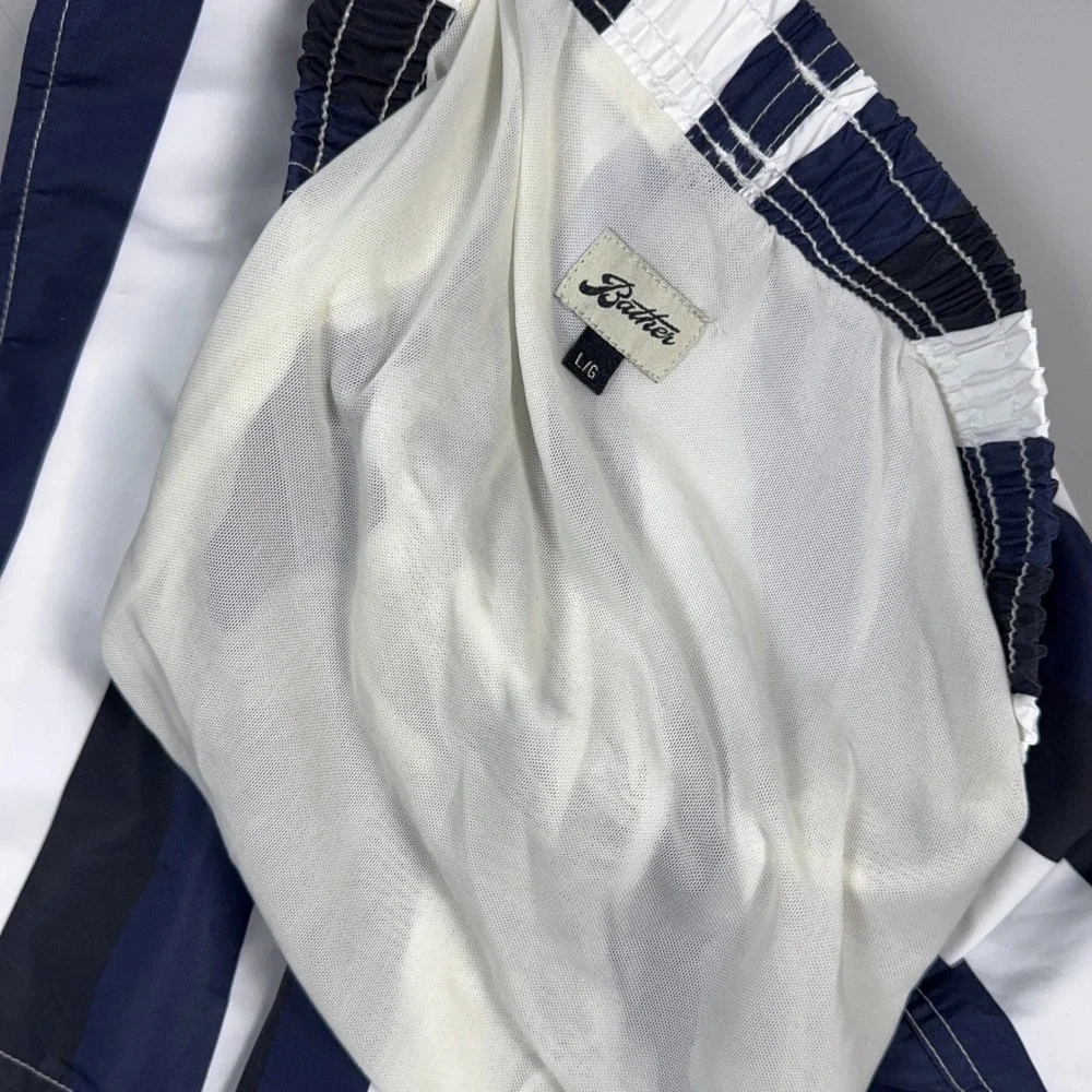 Bather Striped Swim Trunks Mens Size Large Resort‎ Summer Lined Shorts